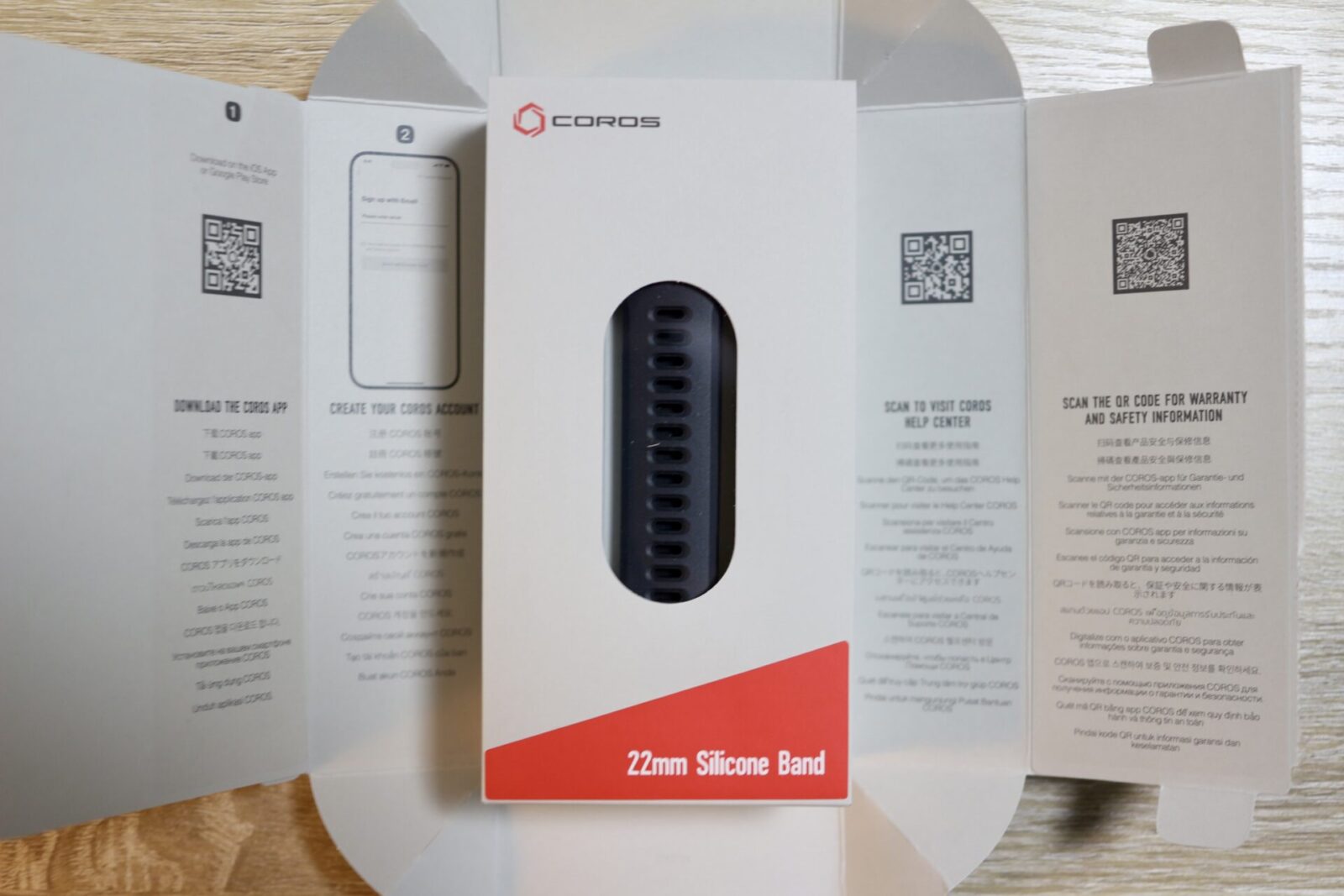 COROS PACE4の箱を開けたところ